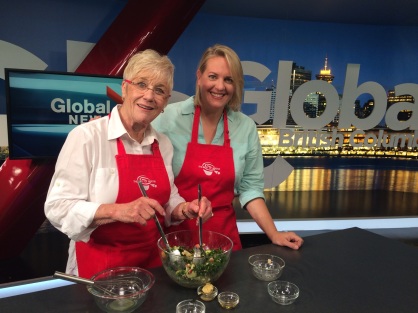 Best of Bridge ladies really are the best. Here's original member Mary Halpen with new recruit Julie Van Rosendaal on the set at Global BC's Noon News.